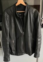 Leren Hugo Boss jas, Ophalen, Zo goed als nieuw, Maat 52/54 (L), Zwart