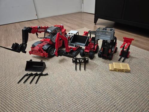 Bruder 02129 Manitou MRT 2150 verreiker met extra voertuigen, Kinderen en Baby's, Speelgoed | Speelgoedvoertuigen, Zo goed als nieuw