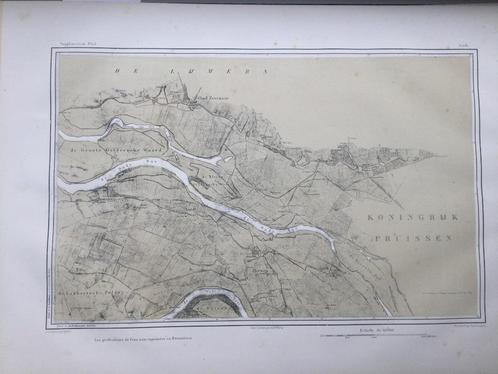 Oude Rijn, Zevenaar, Goudriaan, 1830., Antiek en Kunst, Kunst | Etsen en Gravures, Verzenden