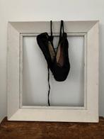 Zwarte balletschoenen spitzen en witte lijst, Ophalen of Verzenden