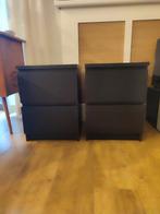 2x IKEA MALM nachtkastjes – donkerbruin – lage prijs!, Ophalen, Gebruikt, Hout, Minder dan 45 cm