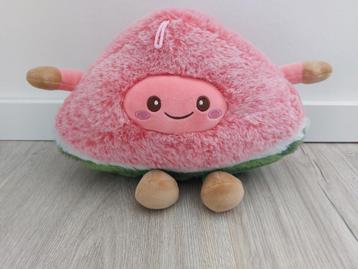 Knuffel jafri toys meloen gezicht pit schattig roze K9887 beschikbaar voor biedingen
