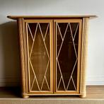 Italiaans design vitrinekast rotan Mid Century Vintage, Huis en Inrichting, Kasten | Vitrinekasten, Roberti Rattan, Vintage, 50 tot 100 cm