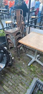 tafel met 4 stoelen, Ophalen of Verzenden, Zo goed als nieuw, Stapelbaar