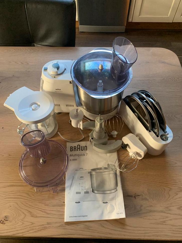 Keukenmachine van Braun, Witgoed en Apparatuur, Keukenmixers, Gebruikt, 1 tot 2 liter, 3 snelheden of meer, Vaatwasserbestendig