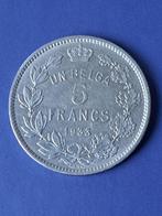 1933 België 5 francs in franse versie, Postzegels en Munten, Ophalen of Verzenden, Metaal, Losse munt