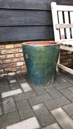 Stenen groene plantenbak. Doorsnede 35 cm hoogte 45 cm, Tuin en Terras, Bloembakken en Plantenbakken, Ophalen of Verzenden, Gebruikt