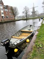 Stalen grachtenbootje, Watersport en Boten, Sloepen, Ophalen, Gebruikt, Binnenboordmotor, Tot 10 pk