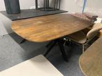 Ovale Deense tafel 180x90 met stalen matrix poot, Huis en Inrichting, Tafels | Eettafels, Ophalen, Eikenhout, Nieuw, 50 tot 100 cm