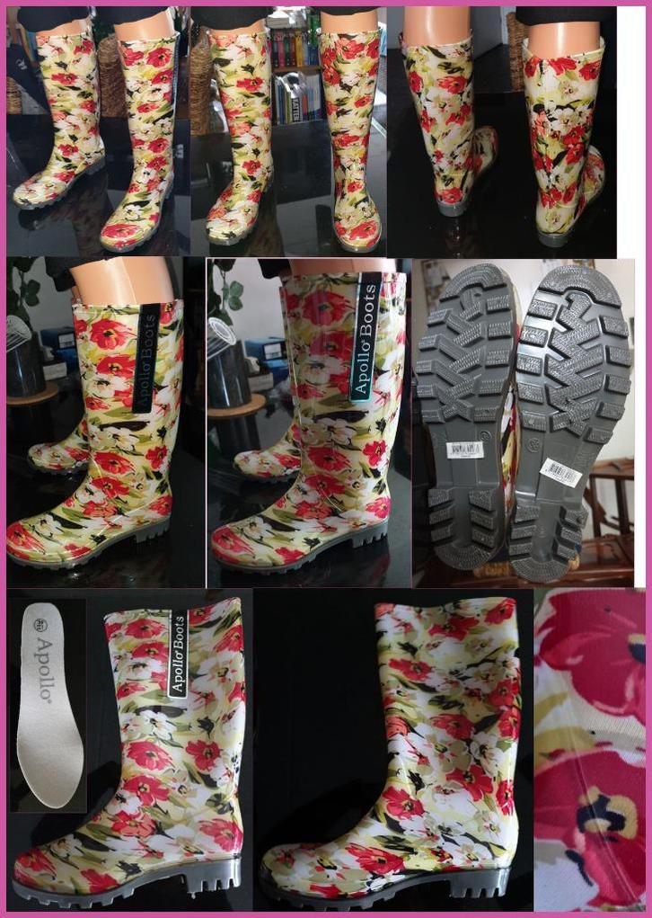 APOLLO gebloemde hogere regenlaarzen maat 39 nieuw, Kleding | Dames, Schoenen, Nieuw, Regenlaarzen, Overige kleuren, Ophalen of Verzenden