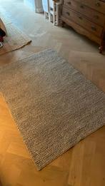 Handgemaakt wollen kleed - lichtgrijs, Huis en Inrichting, Ophalen, Zo goed als nieuw, Rechthoekig, 150 tot 200 cm