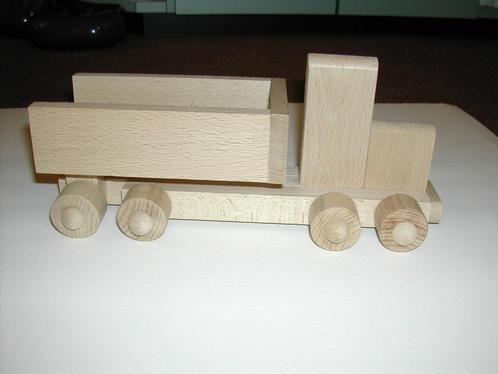 Blankhouten vrachtauto's, Kinderen en Baby's, Speelgoed | Houten speelgoed, Nieuw, Duw- of Trekspeelgoed, Ophalen of Verzenden