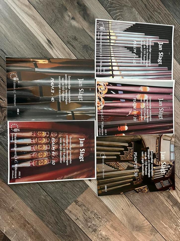 Jan Slagt: orgelboeken,  dl 1t/m5 - psalm 1-50, Muziek en Instrumenten, Bladmuziek, Zo goed als nieuw, Ophalen of Verzenden