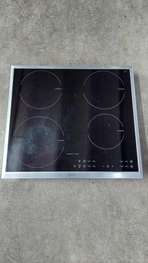 Aanhef: Aeg  inductieplaat  57,5x51,5cm (breedxdiep),Zaagmaa, Witgoed en Apparatuur, Kookplaten, Zo goed als nieuw, Inbouw, Inductie