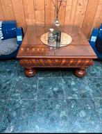 Salontafel met glasplaat, Huis en Inrichting, Tafels | Sidetables, Ophalen, Gebruikt, 50 tot 100 cm, Vierkant