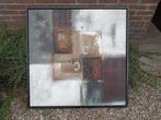 Abstract Schilderij met Zwart Frame., Antiek en Kunst, Ophalen