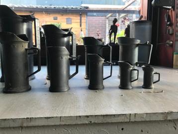 tinnen maat bekers beschikbaar voor biedingen