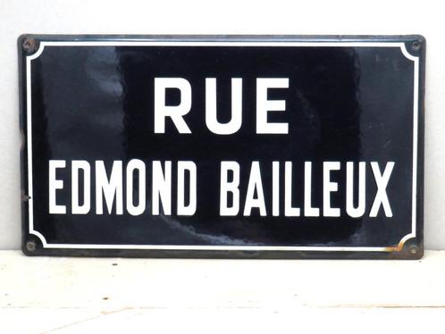 Frans straatnaambord “Rue Edmond Bailleux”, Antiek en Kunst, Curiosa en Brocante, Ophalen of Verzenden