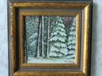 Schilderijtje Winters landschap, Antiek en Kunst, Ophalen of Verzenden