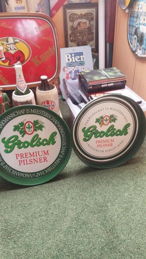 Twee grolsch dienbladen, Verzamelen, Biermerken, Zo goed als nieuw, Grolsch, Ophalen