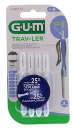 GUM TRAV-LER 0.6 MM TANDENRAGERS PAK 4 STUKS Ragers, Ophalen of Verzenden, Nieuw, Overige typen