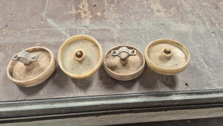 loopwielen hekwerk, scharnieren en sluitingen, Tuin en Terras, Tuinhekken en Hekwerk, Zo goed als nieuw, Gaashekwerk, Overige materialen