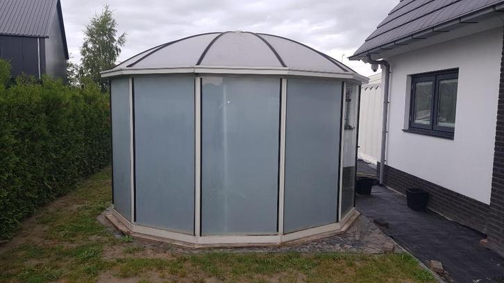 serre kas pagode carrousel, Tuin en Terras, Kassen, Zo goed als nieuw, Kweekkas, Aluminium, Glas, Ophalen