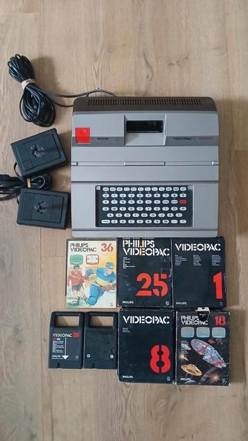 Videopac G7400 met 7 games! (Werking onbekend) beschikbaar voor biedingen