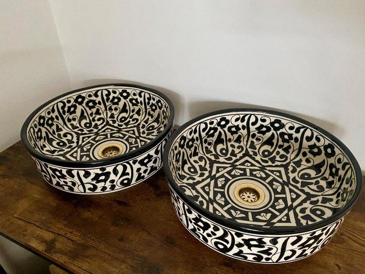 Marokkaanse waskommen badkamer, Huis en Inrichting, Badkamer | Badkamermeubels, Nieuw, Overige typen, Minder dan 100 cm, 25 tot 50 cm