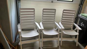 3,Darolet tuinstoelen verstelbaar en inklapbaar beschikbaar voor biedingen