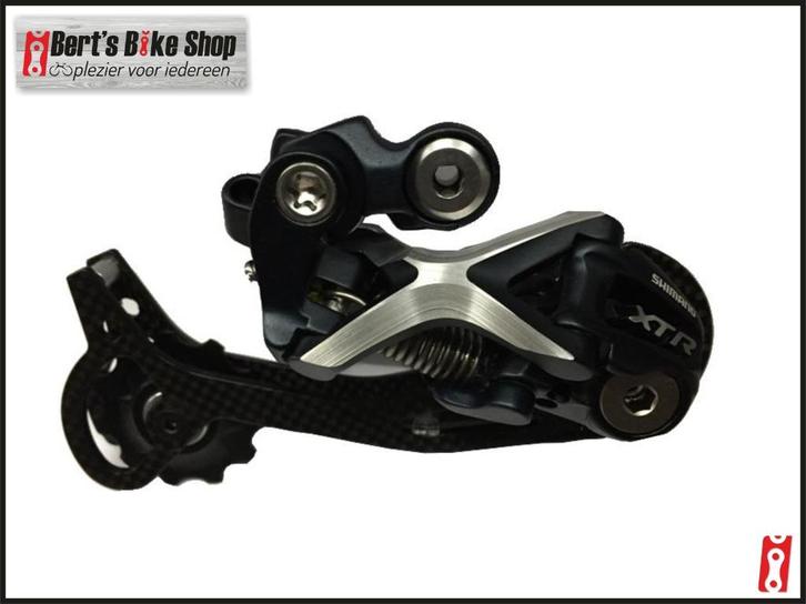 NOS: Shimano XTR 9-speed achterderailleur met carbon kooi, Fietsen en Brommers, Fietsonderdelen, Nieuw, Mountainbike, Derailleur of Ketting