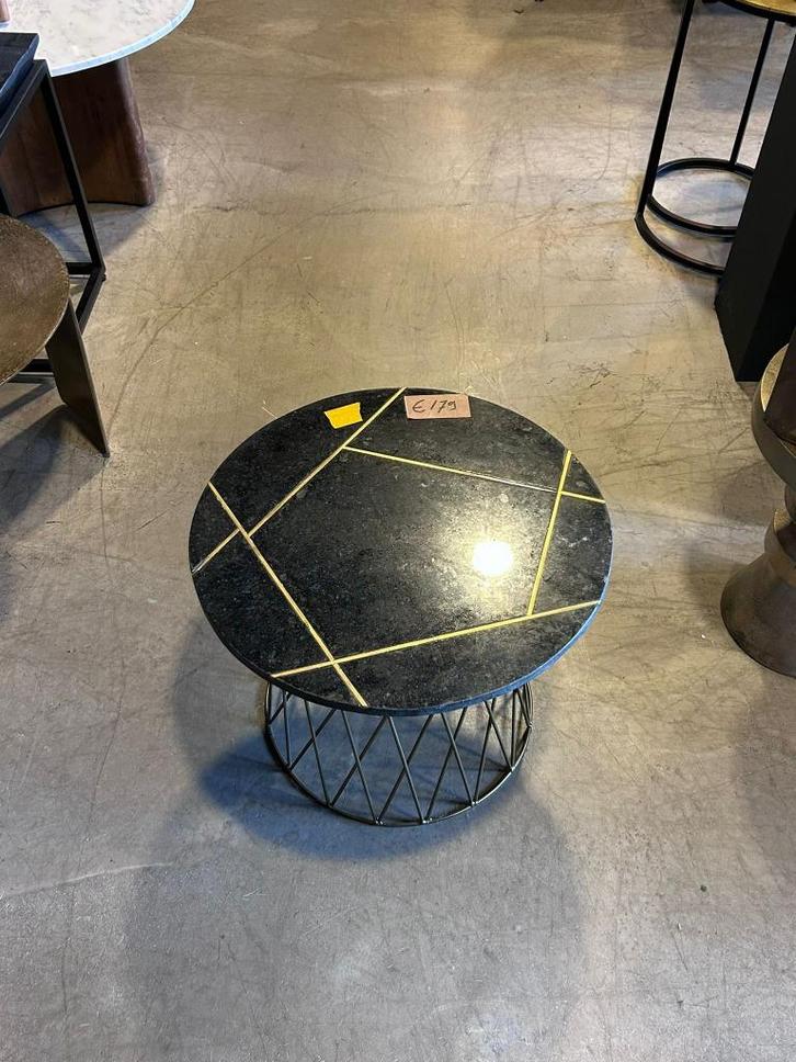 Salontafel marmer !showroom uitverkoop!, Huis en Inrichting, Tafelonderdelen, Nieuw, 50 tot 100 cm, Rond, Metaal, Overige materialen