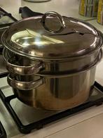 Rvs stoompanset 3L en rvs pan 2,5L in nette staat, Ophalen, Gebruikt, Rvs, Overige typen