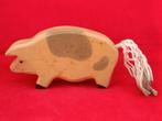 Holztiger houten dierenfiguur - varken, Ophalen of Verzenden, Gebruikt, Overige typen
