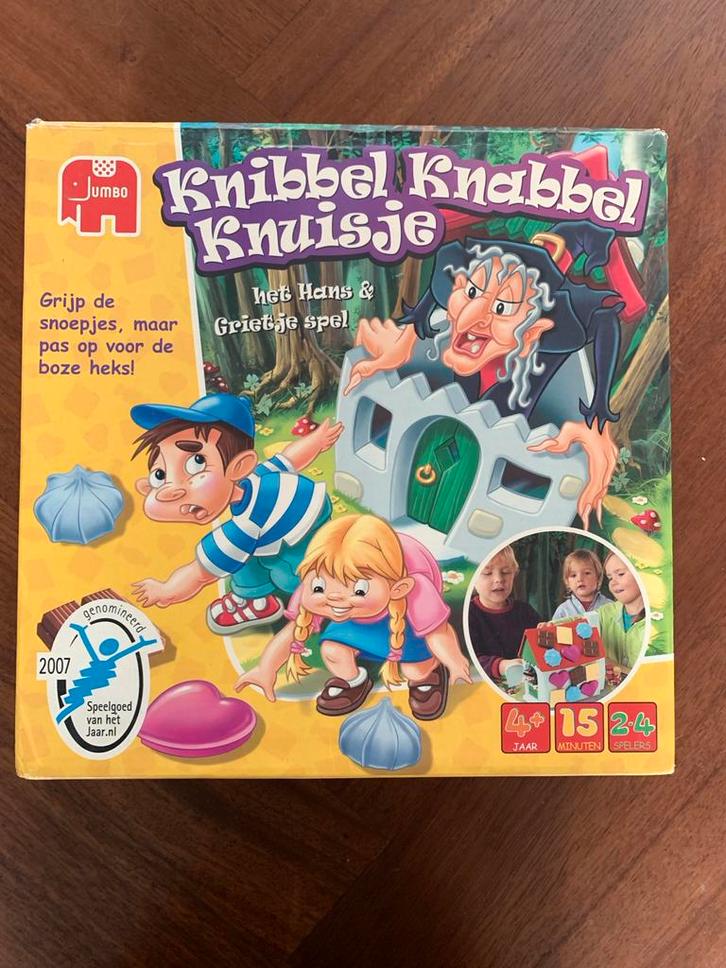 Knibbel Knabbel Knuisje - Compleet & Geluid!, Hobby en Vrije tijd, Gezelschapsspellen | Bordspellen, Zo goed als nieuw, Drie of vier spelers