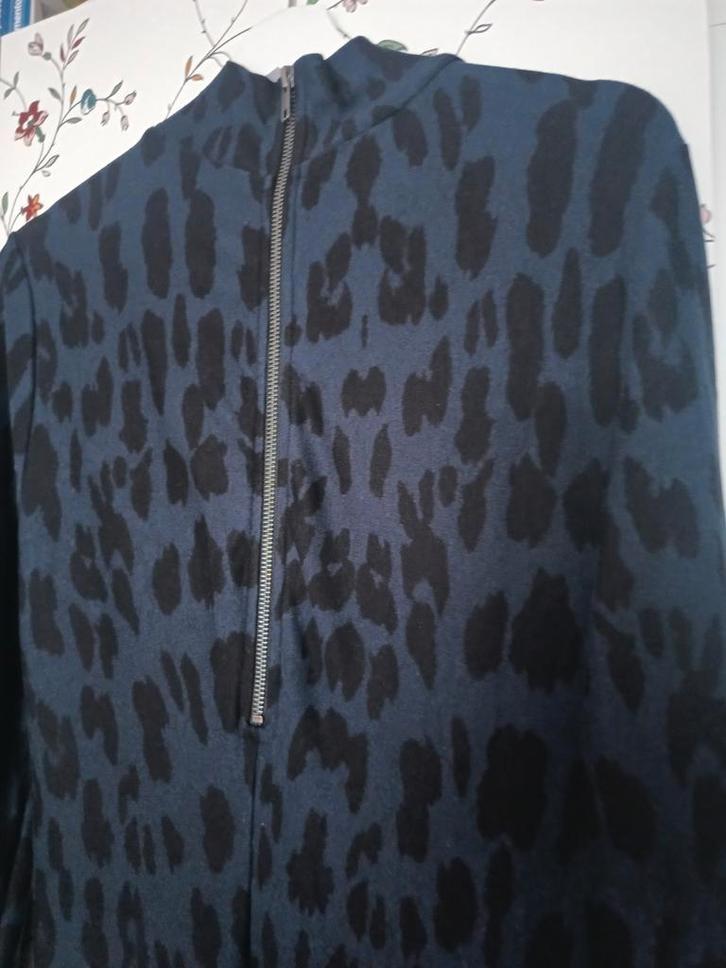 Lange Jurk Alix met Split, Kleding | Dames, Jurken, Zo goed als nieuw, Maat 38/40 (M), Blauw, Onder de knie, Ophalen of Verzenden