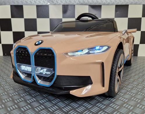 Kinderauto BMW i4 - soft start - rubber banden - met RC, Kinderen en Baby's, Speelgoed | Speelgoedvoertuigen, Nieuw, Afstandsbediening