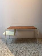 Vintage Design Bijzettafel Hout met Metalen Frame, Huis en Inrichting, Tafels | Bijzettafels, Ophalen, Minder dan 45 cm, Gebruikt