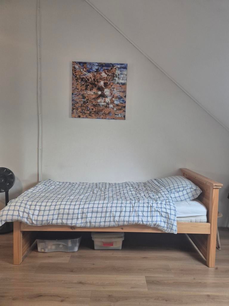 Auping Eenpersoonsbed - Massief Hout, Ophalen, Gebruikt, 90 cm, Eenpersoons