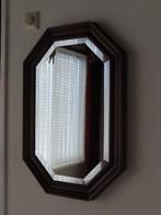 FACETSPIEGEL IN DONKER EIKEN LIJST (8-kant) zgan, Ophalen, Minder dan 50 cm, Zo goed als nieuw, Minder dan 100 cm