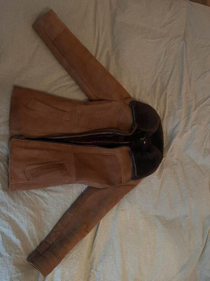 Vintage jas suede met wollen voering, Kleding | Dames, Jassen | Winter, Zo goed als nieuw, Ophalen of Verzenden