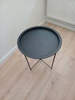 Metalen bijzettafel, Ophalen, Minder dan 55 cm, Metaal of Aluminium, Rond
