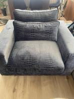 Blauwe Croco Loveseat te koop, Huis en Inrichting, Ophalen, Gebruikt, Tweepersoons, 75 tot 100 cm