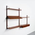 Vintage Deense wandkast in teak, Huis en Inrichting, Kasten | Wandmeubels, Ophalen, Gebruikt, 100 tot 150 cm, 150 tot 200 cm