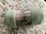 Mintgroene fleece plaid  Nieuw!, Huis en Inrichting, Woonaccessoires | Plaids en Woondekens, Ophalen of Verzenden, Nieuw
