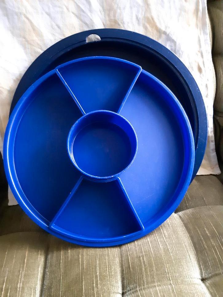 Tupperware serveer/dienblad, Huis en Inrichting, Keuken | Tupperware, Gebruikt, Overige typen, Blauw, Ophalen of Verzenden