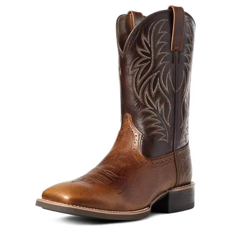 Halfhoge bruine heren cowboy laarzen / western boots mannen, Verzenden, Nieuw, Bruin, Boots