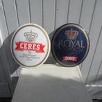 2 x reclame borden Ceres bier uit Denemarken aluminium, Ophalen of Verzenden, Zo goed als nieuw, Reclamebord