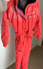 Vintage Ski Overall - Oranje/Roze - Maat S, Ophalen of Verzenden, Zo goed als nieuw, Maat 36 (S), Pak