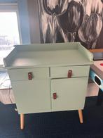 Vintage Mintgroen Kastje met Leren Handgrepen, Ophalen